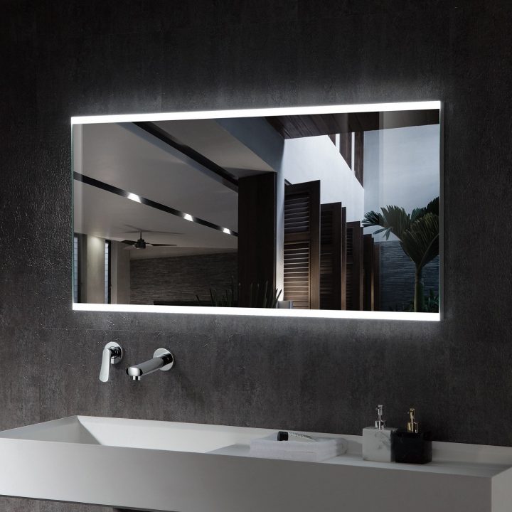 Miroir Led 100W Salle De Bain Allumage Automatique Décoration Dressing Rectangulaire 120Cm Ip44 6000K dedans Néon Salle De Bain Miroir Led 100W Salle De Bain Allumage Automatique Décoration Dressing Rectangulaire 120Cm Ip44 6000K dedans Néon Salle De Bain