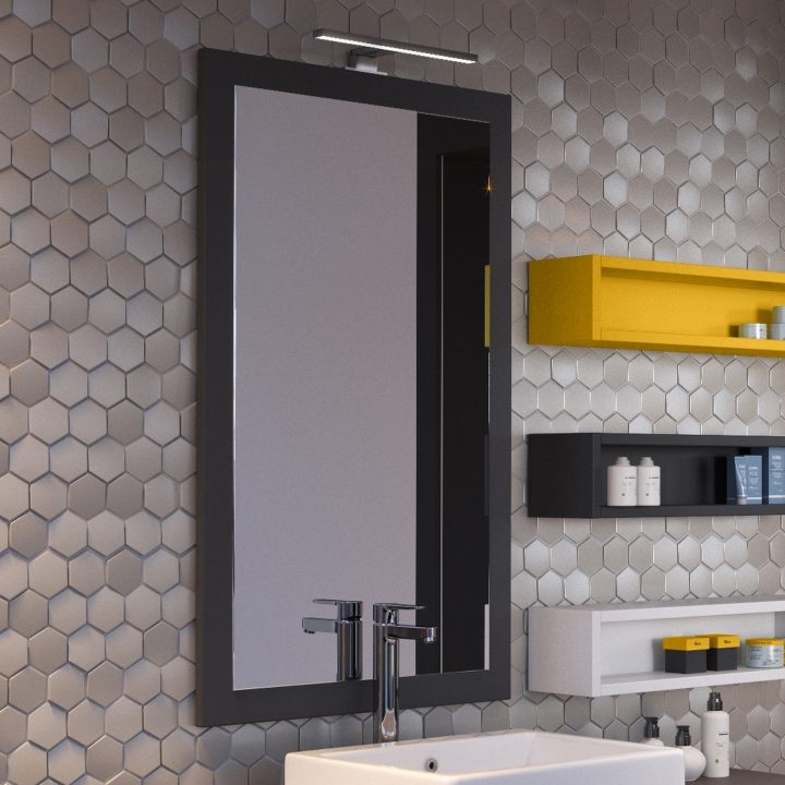 Miroir Led Salle De Bain Noir – Miroir Lumineux Pour Salle encequiconcerne Miroir Salle De Bain Éclairant