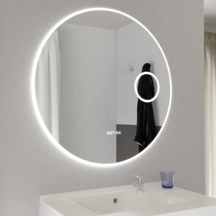 Miroir Rondinara Ø 80Cm – Éclairage Led, Système Anti-Buée destiné Miroir Salle De Bain Anti Buée