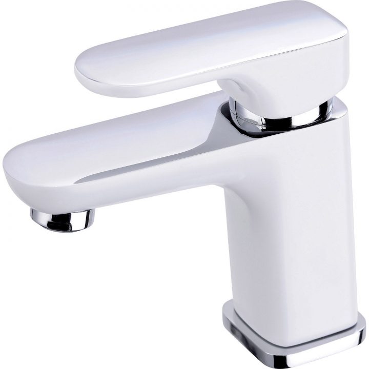 Mitigeur De Lavabo Blanc Mat Elliot | Leroy Merlin destiné Lavabo Leroy Merlin