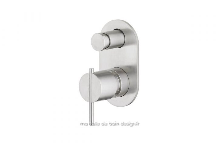 Mitigeur Encastré 2 Sorties S22 En Inox Brossé serapportantà Mitigeur Douche Double Sortie