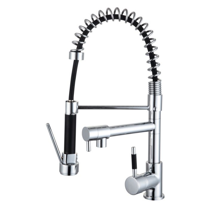 Mitigeur Évier Essebagno À Douchette Chromé encequiconcerne Flexible Robinet Douchette Cuisine