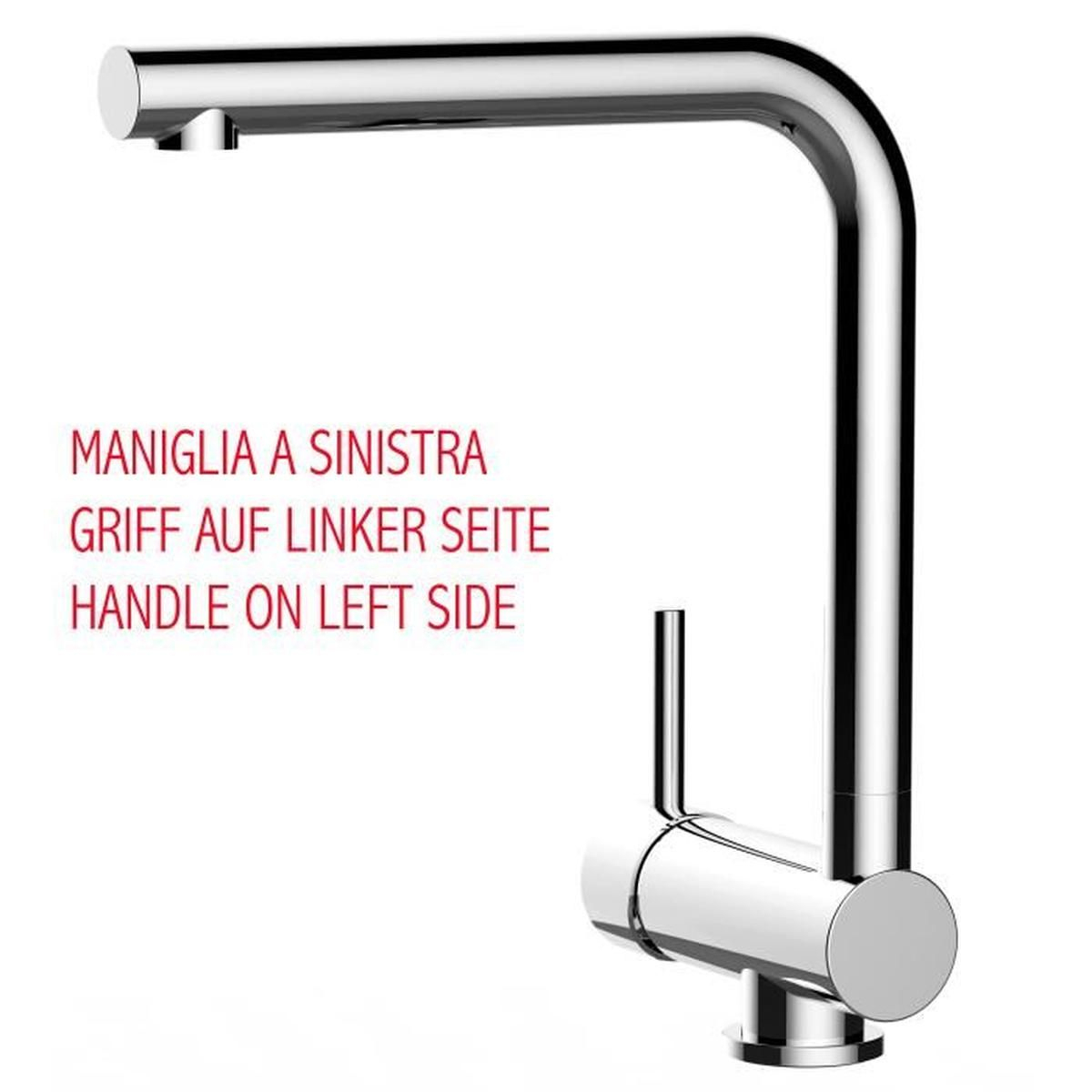 Mitigeur Evier Robinet Cuisine Bec Pivotant 360° Et avec Robinet Pliable Sous Fenetre