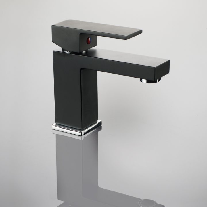 Mitigeur Lavabo Bas Eden Noir Mat dedans Robinet Noir Mat