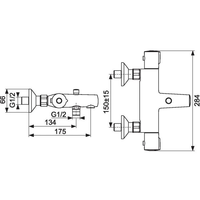 Mitigeur Thermostatique Bain-Douche Jacob Delafon July concernant Fonctionnement Robinet Thermostatique Douche