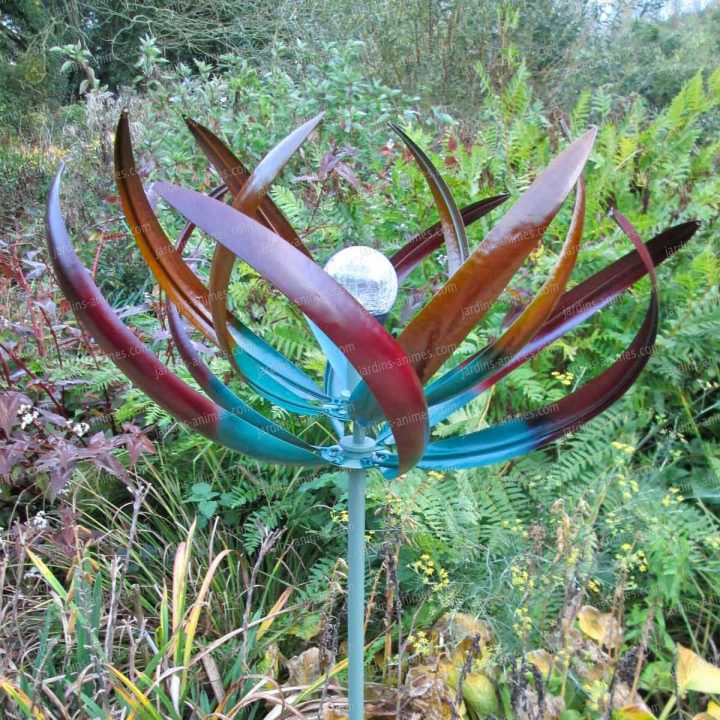 Mobile Eolienne Tresco Avec Pied, En Métal Et Lampe tout Deco Metal Jardin Mobile Eolienne Tresco Avec Pied, En Métal Et Lampe tout Deco Metal Jardin