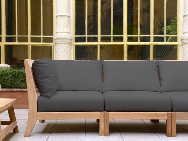 Mobilier De Jardin Design – Tectona – Canapé D'Angle destiné Canapé D Angle De Jardin