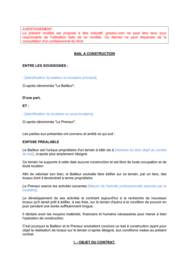 Modèle De Bail – Téléchargement Gratuit Documents Pdf avec Modele Bail Location Gratuit Word