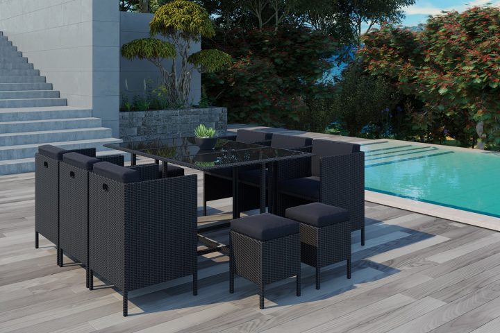Neloria 10 Noir/Noir – Salon De Jardin Encastrable 10 destiné Salon De Jardin Encastrable 10 Places Neloria 10 Noir/Noir – Salon De Jardin Encastrable 10 destiné Salon De Jardin Encastrable 10 Places