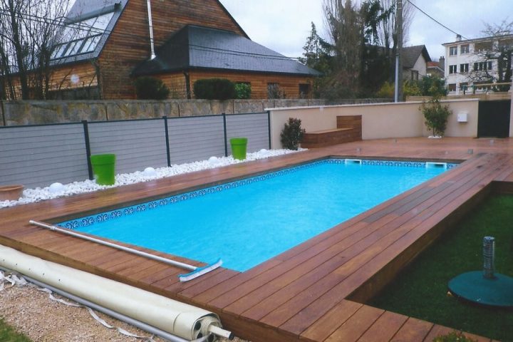 Nos Terrasses En Bois Exotique De Terrasse Bois Piscine destiné Piscine Sans Margelle