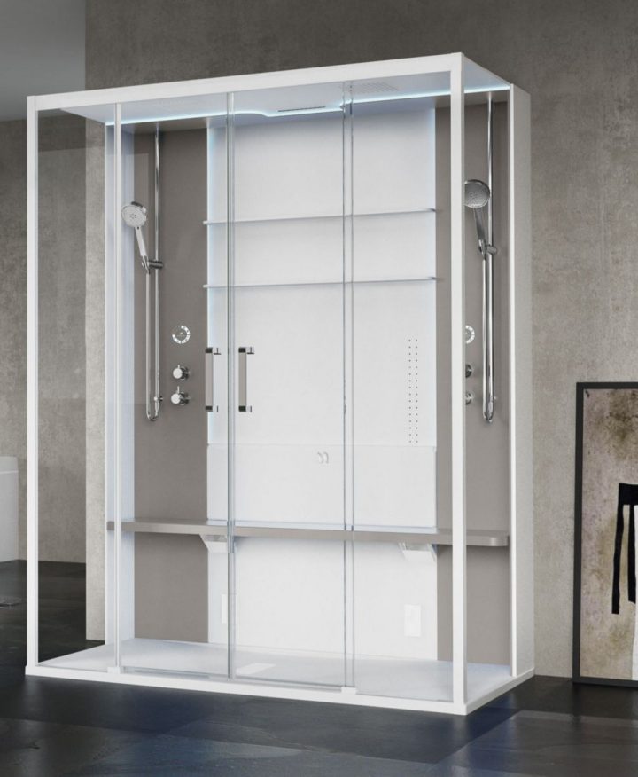 Novellini – Cabine De Douche Avec Hammam Skill 2A 160X97 En intérieur Cabine De Douche Avec Siege
