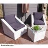 Oceane Salon De Jardin Blanc Effet Rotin Tressé (2 Places concernant Cdiscount Salon De Jardin