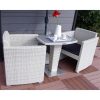 Oceane Salon De Jardin Blanc Et Gris Effet Rotin Tressé (2 concernant Cdiscount Salon De Jardin