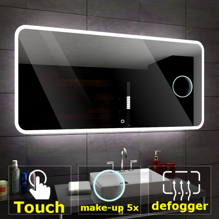 Osaka Éclairé Del Miroir Salle De Bain Led Interrupteurs avec Miroir Salle De Bain Anti Buée