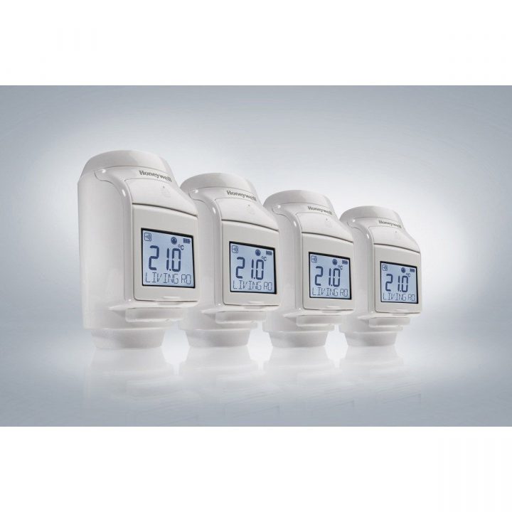 Pack 4 Têtes Radiateur Thermostatique Connectées Écran pour Robinet Thermostatique Connecté