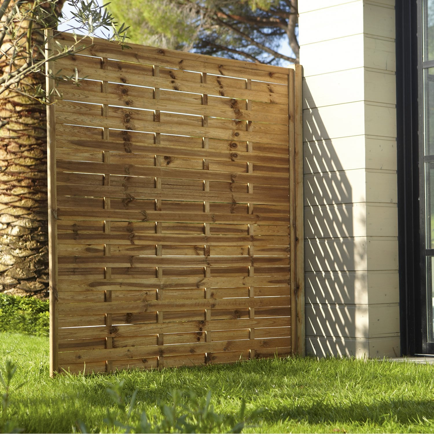 Panneau Bois Occultant Prestige, L.180 Cm X H.180 Cm tout Incinérateur Jardin Leroy Merlin