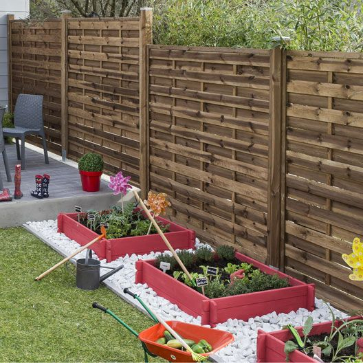 Panneau En Bois Marron Droit Plein Naterial, L 180 X H 180 avec Panneaux Bois Jardin Panneau En Bois Marron Droit Plein Naterial, L 180 X H 180 avec Panneaux Bois Jardin