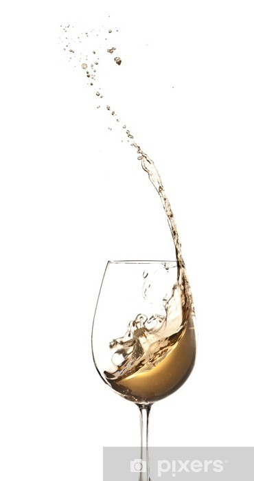 Papier Peint Vin Blanc Éclaboussures En Verre, Isolé Sur intérieur Vin Blanc Chambre D Amour