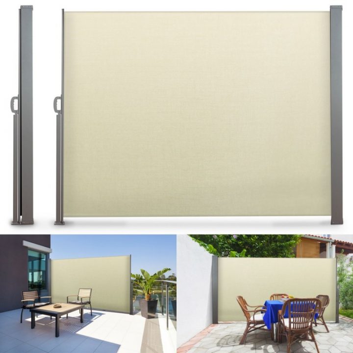 Paravent Extérieur Rétractable 300X160Cm Écru Store encequiconcerne Paravent Extérieur Leroy Merlin