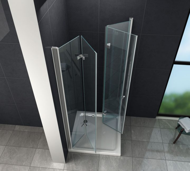 Paroi D'angle Pliable Clapi 110X90 avec Receveur De Douche 110X90