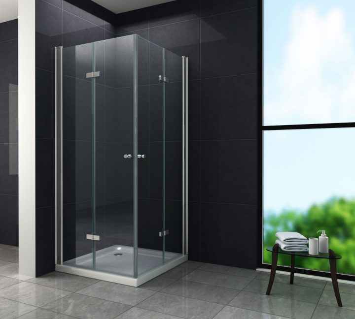 Paroi D'angle Pliable Clapi 110X90 dedans Receveur De Douche 110X90