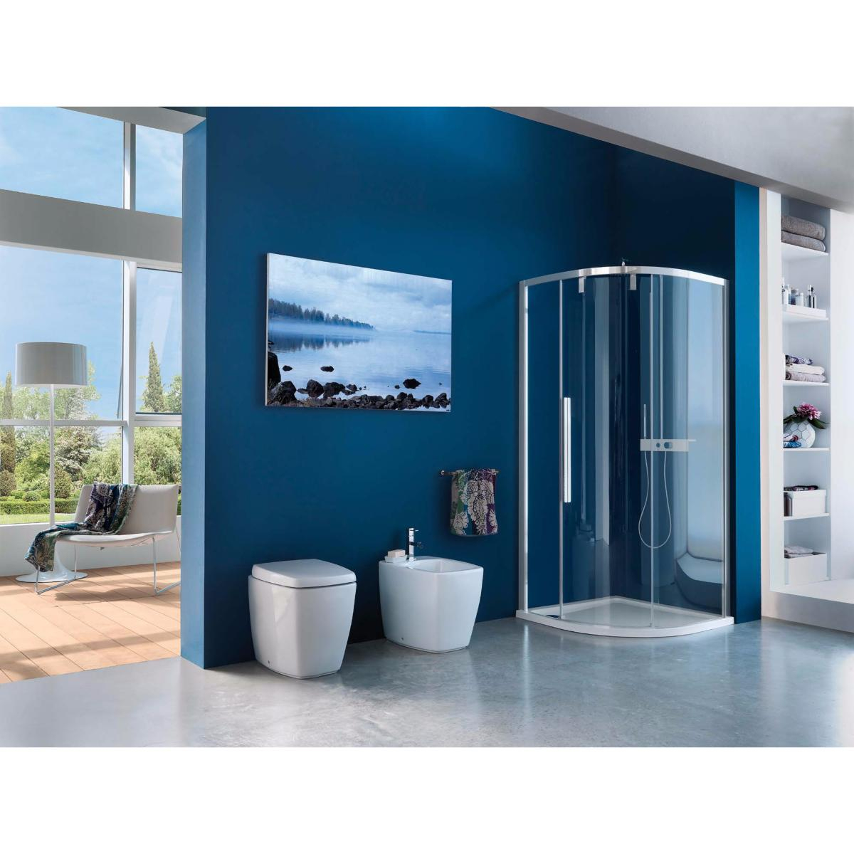 Paroi De Douche 1/4 De Cercle À 3 Panneaux, Modèle Acrux De Samo à Paroi De Douche 90X90
