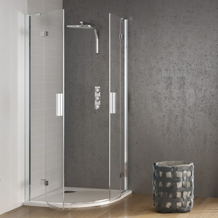 Paroi De Douche 1/4 Rond 90X90 Kinespace intérieur Paroi De Douche 90X90