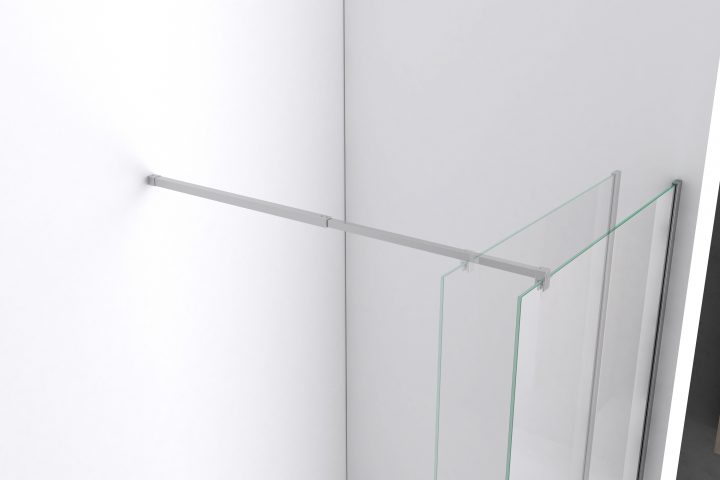 Paroi De Douche À L'italienne 60Cm Pare-Douche Verre Transparent De  Sécurité 10Mm Sogood Bremen2 60X200Cm Stabilisateur Carré concernant Barre De Renfort Paroi De Douche