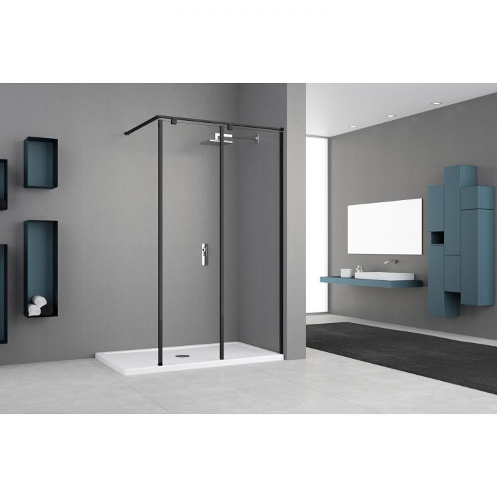 Paroi De Douche À L'italienne, L.100 Cm Eliseo Verre destiné Paroie Douche Italienne