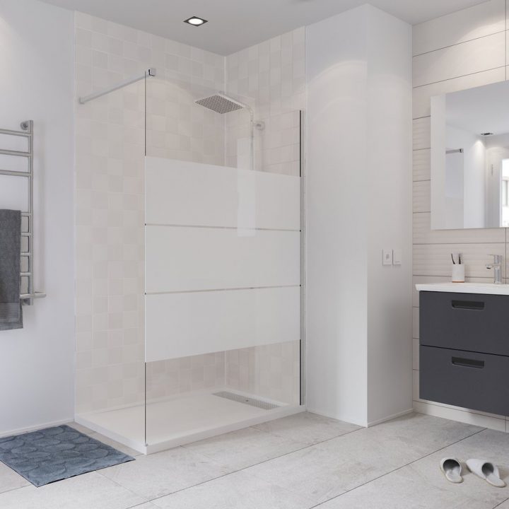 Paroi De Douche À L'italienne Largeur 90 Cm En Verre 6 Mm dedans Largeur Douche Italienne