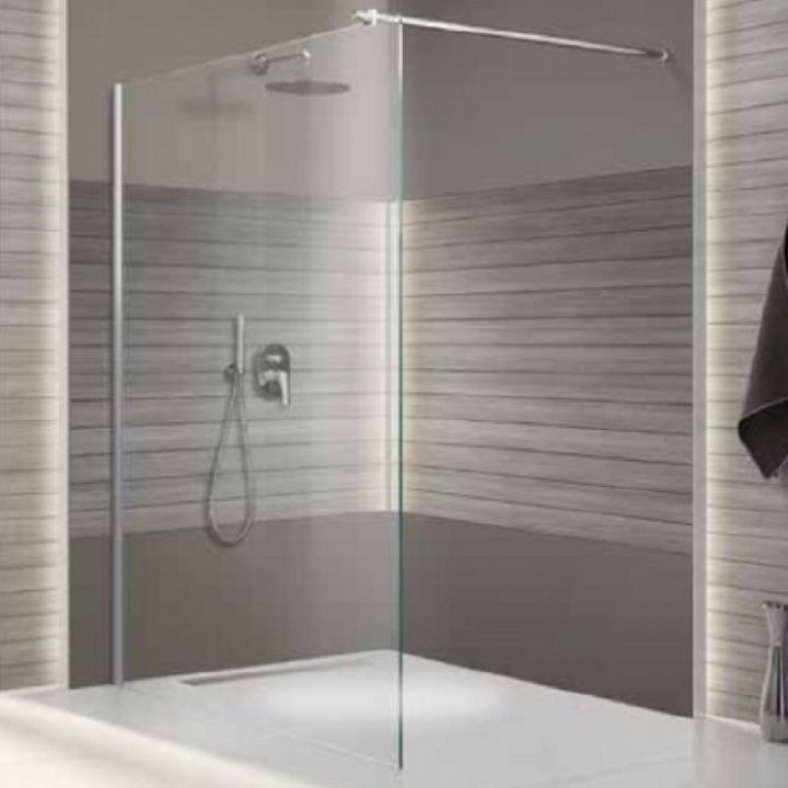 Paroi De Douche À L'italienne Open 2 – Verre Transparent – 100 Cm Leda destiné Paroie De Douche Italienne