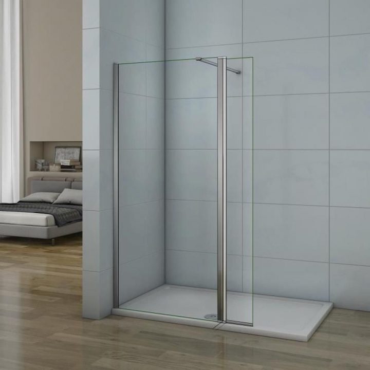 Paroi De Douche Avec Volet Pivotant 100+40X200Cm Modèle D concernant Paroi De Douche Fixe 100