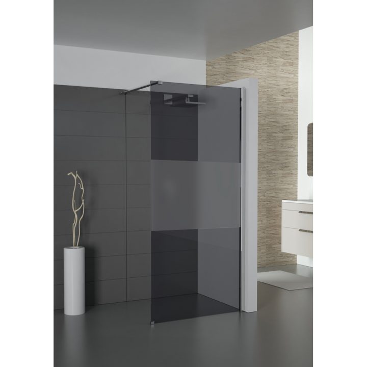 Paroi De Douche D. 120X195 Fumé Dépoli Nolan serapportantà Paroie De Douche 120