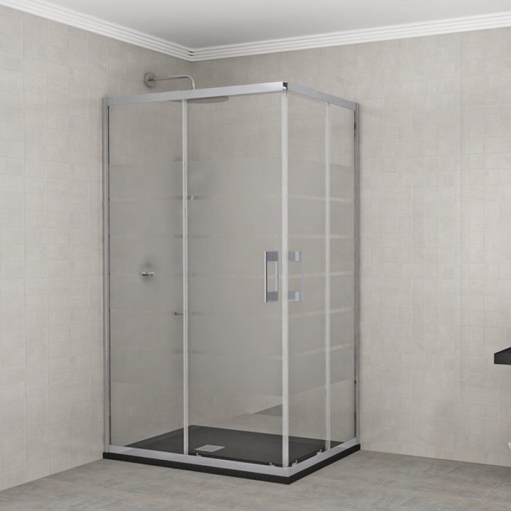 Paroi De Douche D'angle Milano 120X80 Cm En Verre Sérigraphié destiné Paroi De Douche 120X80