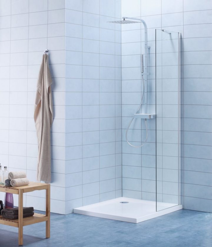 Paroi De Douche De Face Fixe Domino 50Cm intérieur Paroi De Douche 60 Cm