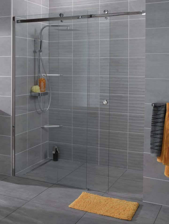 Paroi De Douche Design 100 Cm Coulissant avec Paroi De Douche Fixe 100
