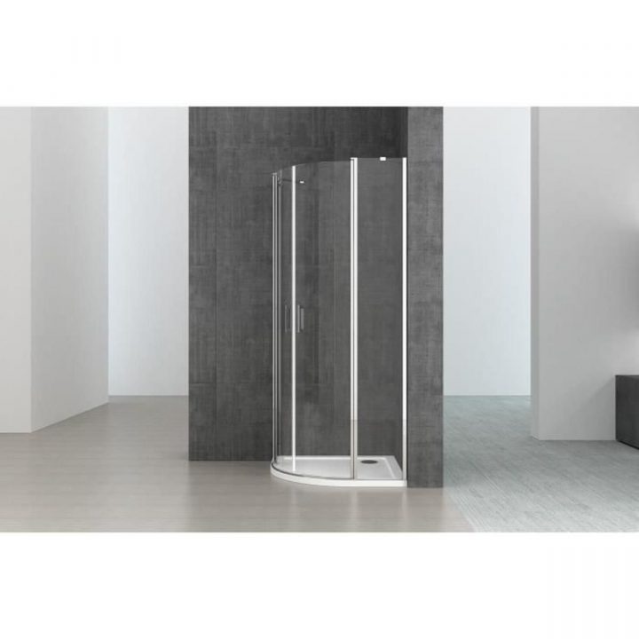 Paroi De Douche En Quart De Cercle 100X100 Sogood Ravenna52 Pare Douche  Transparent En Verre De Sécurité 6Mm Avec Revêtement Nano pour Cabine De Douche 100X100