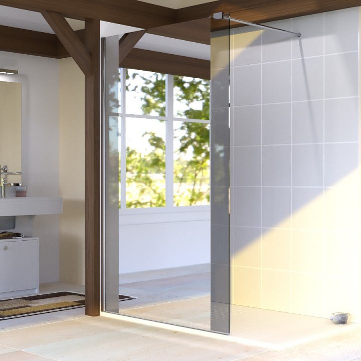 Paroi De Douche Fixe 8 Mm Baya – 100 Cm Avec Miroir encequiconcerne Paroi De Douche Fixe 100