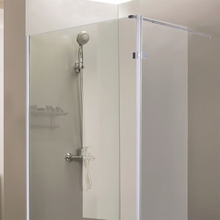 Paroi De Douche Fixe Calypso Verre 8 Mm Avec Retour – 90+40 encequiconcerne Porte De Douche Pivotant 90