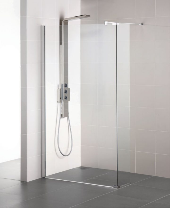 Paroi De Douche Fixe Connect 160 Cm, ( Ajustement 1554 – 1577 Mm ), Verre  Transparent Réf. L6227Eo dedans Paroie De Douche Fixe