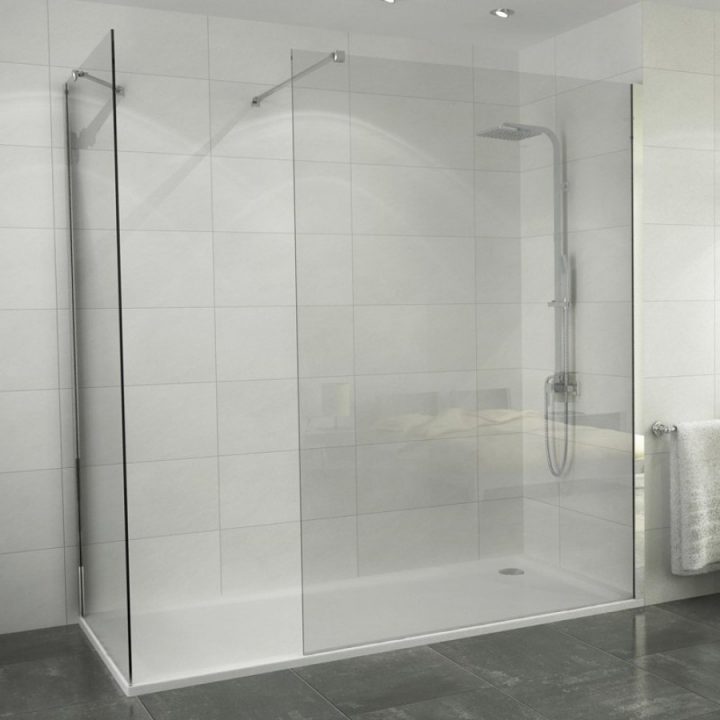 Paroi De Douche Fixe Single 100X200 Cm En Verre 8 Mm tout Paroi De Douche Fixe 100