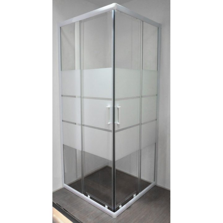 Paroi De Douche Missi Pour Angle Coulissante L.70 X L.70Cm Blanc dedans Cabine De Douche Bricorama