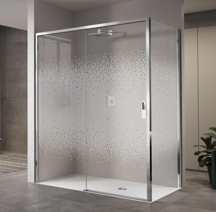 Paroi De Douche Opera 2P En 2 Panneaux: Fixe + Coulissant Ou Ou 2P+F  (Porte+Fixe Latéral). Verre Sécurité 8 Mm. Hauteur 200 Cm. Profile Blanc Ou serapportantà Paroi Vitrée Douche