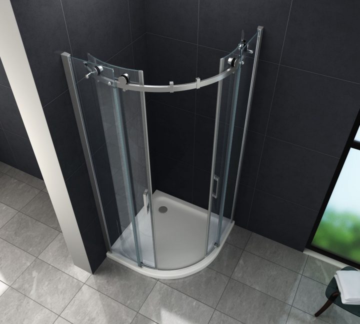 Paroi De Douche Quart De Cercle Coulissante Barari 100X100 intérieur Cabine De Douche 100X100