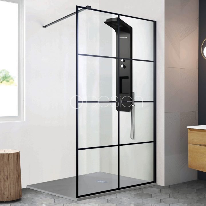 Paroi De Douche Style Atelier Fixe 1 Panneau – Club 100 Cm intérieur Paroi De Douche Fixe 100