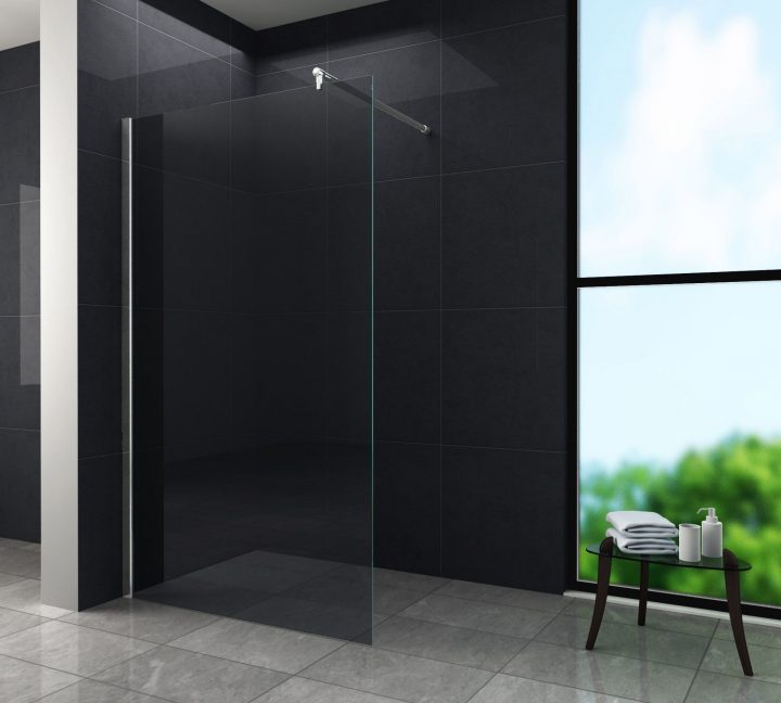 Paroi Fixe Robusta 100Cm Fumée Épaisseur 10Mm serapportantà Paroi De Douche Fixe 100