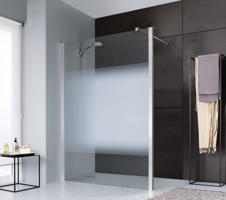 Paroi Jazz + Fixe Douche Ouverte 140 Cm En Verre Dépoli Argent Mat + Barre De Stabilisation Réf. L13Jpw14090 serapportantà Paroi De Douche Fixe 140 Paroi Jazz + Fixe Douche Ouverte 140 Cm En Verre Dépoli Argent Mat + Barre De Stabilisation Réf. L13Jpw14090 serapportantà Paroi De Douche Fixe 140