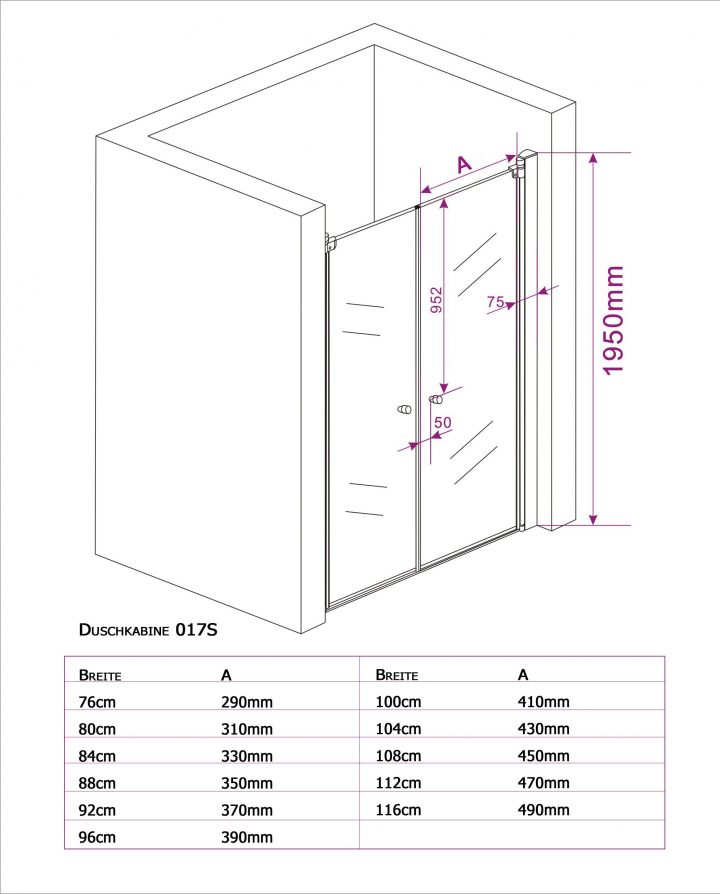 Paroi, Porte De Douche Pour Douche En Niche Ex218 En Verre serapportantà Largeur Douche Italienne