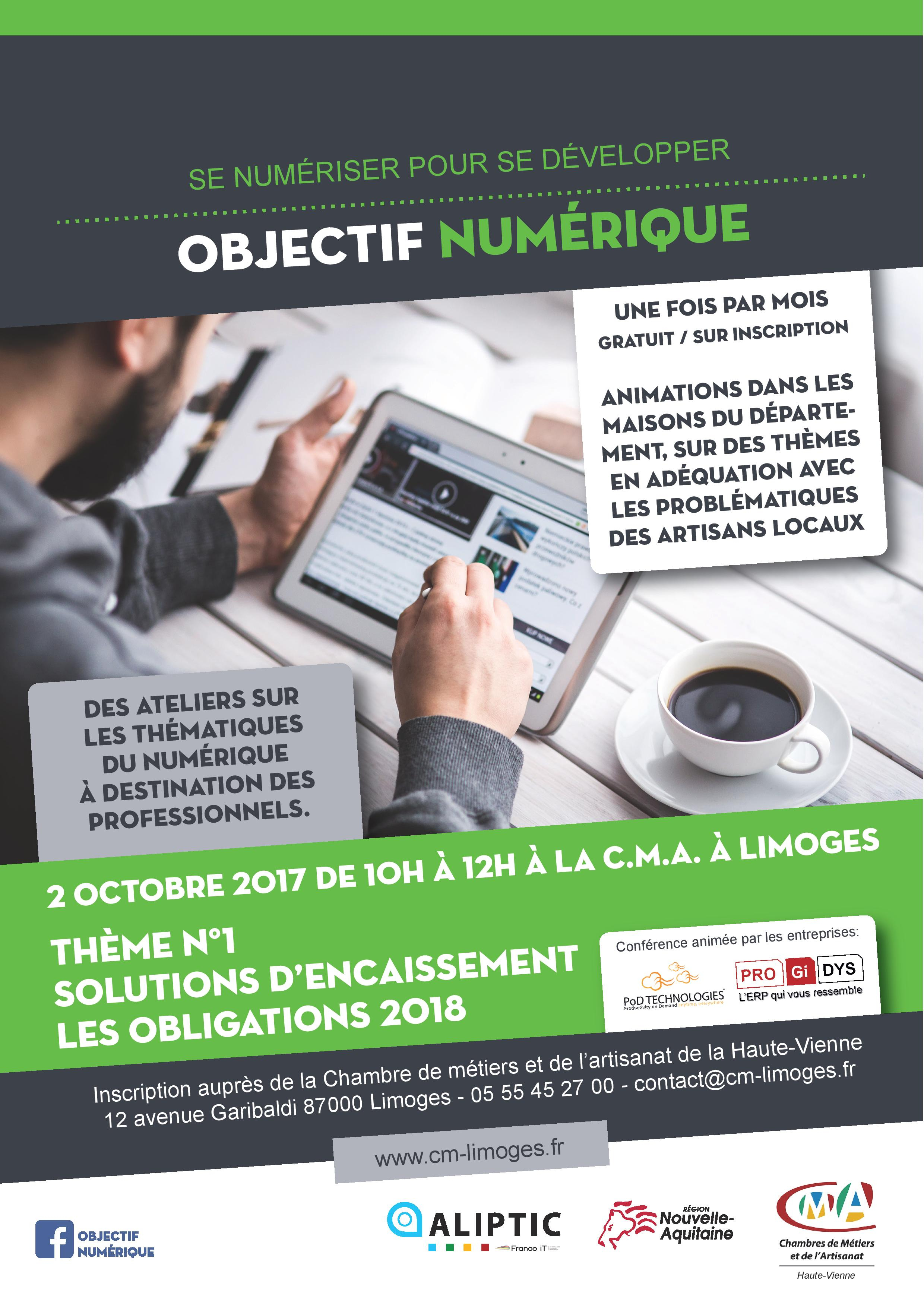 Participez Au 1Er Objectif Numérique! - Les Artisans avec Chambre Des Metiers Limoges
