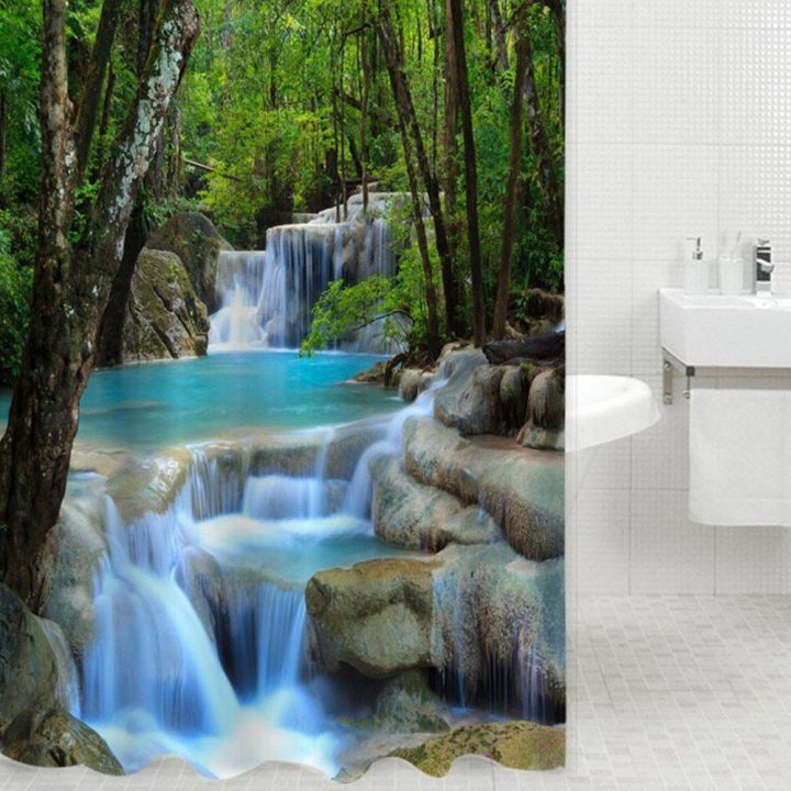 Pas Cher 3D Cascade Paysage étanche Rideau De avec Rideaux De Douche Pas Cher Pas Cher 3D Cascade Paysage étanche Rideau De avec Rideaux De Douche Pas Cher